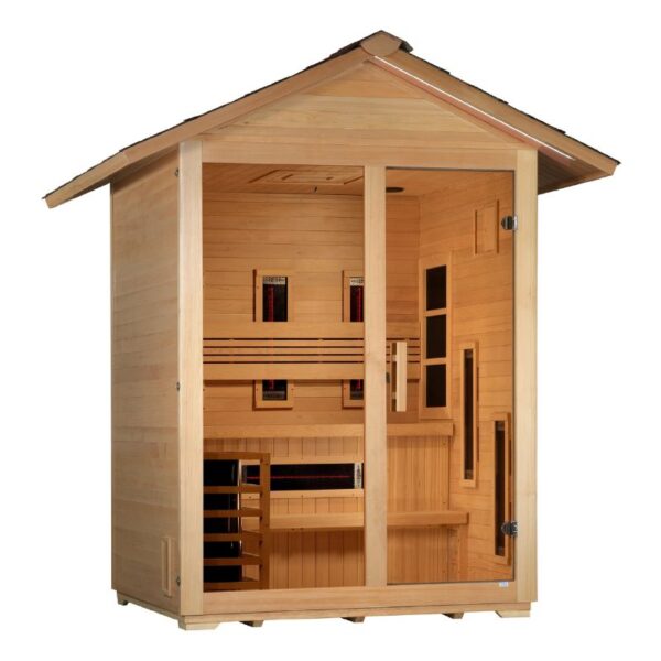 GoldenDesign GDI-8123-01 "Carinthia" 3 Person Hybrid Outdoor Sauna - Canadian Hemlock