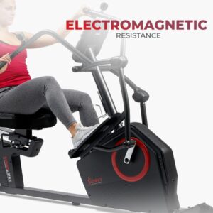 Sunny Premium Smart Programmable Electro-Magnetic Resistance Recumbent Elliptical Cross Trainer